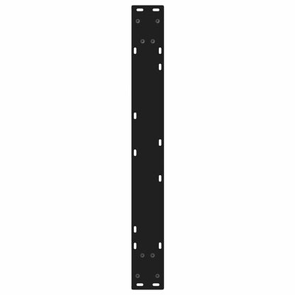 Esstischbeine 2 Stück Schwarz 80x(72-73,3) cm Stahl