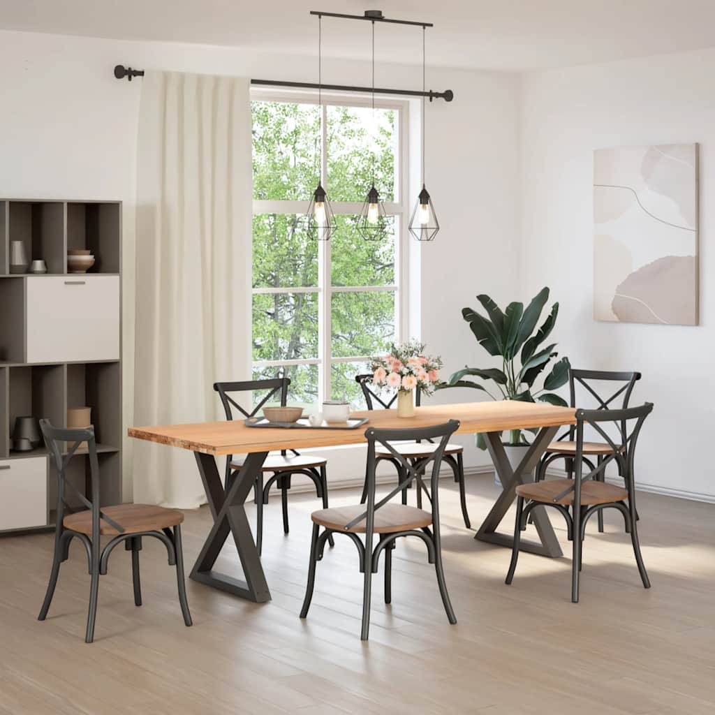 Esstisch Beine 2 Stück Anthrazit 80x(72-73,3) cm Stahl