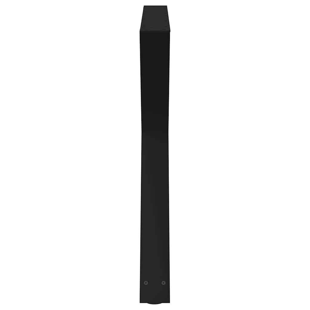 Esstisch Beine 2 Stück Schwarz 90x(72-73,3) cm Stahl