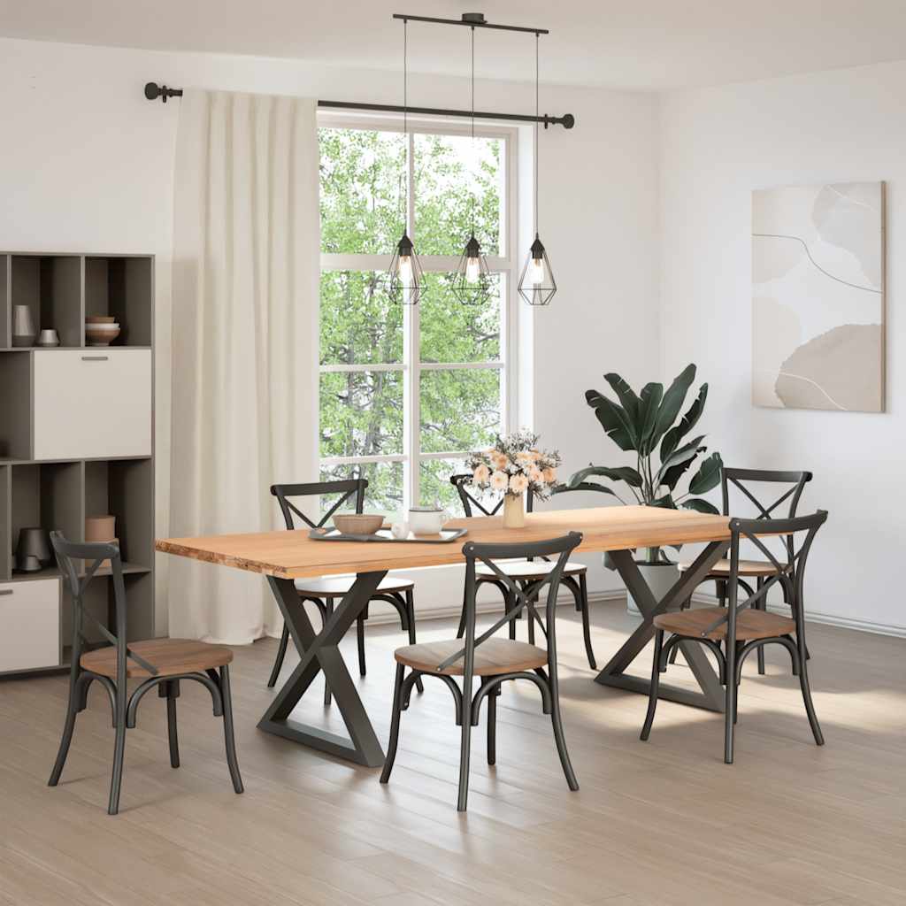 Esstisch Beine 2 Stück Anthrazit 90x(72-73,3) cm Stahl