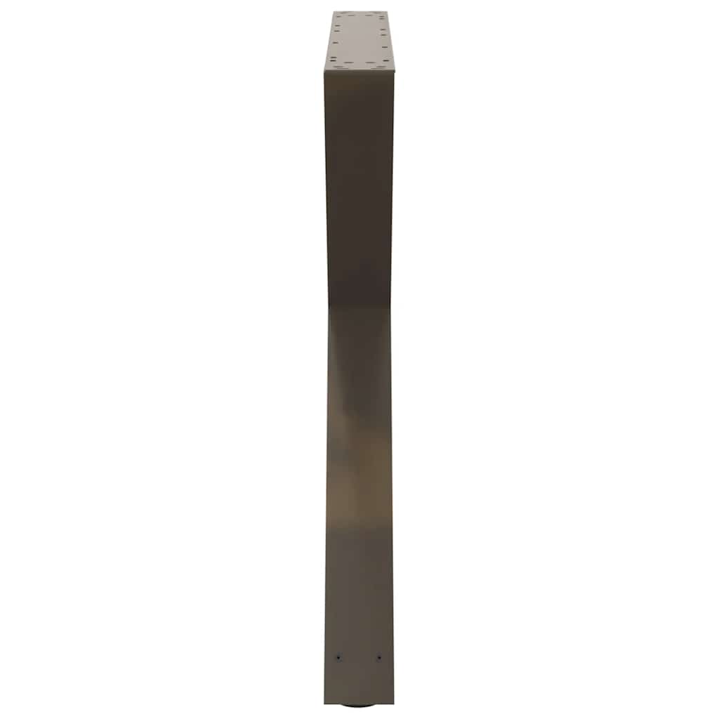 Esstisch Beine 2 Stück Naturstahl 90x(72-73,3) cm Stahl