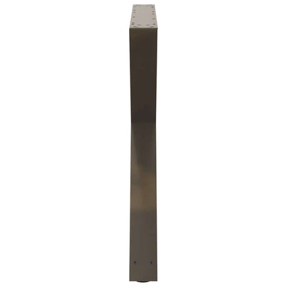 Esstisch Beine 2 Stück Naturstahl 90x(72-73,3) cm Stahl