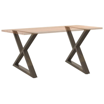 Esstisch Beine 2 Stück Naturstahl 90x(72-73,3) cm Stahl