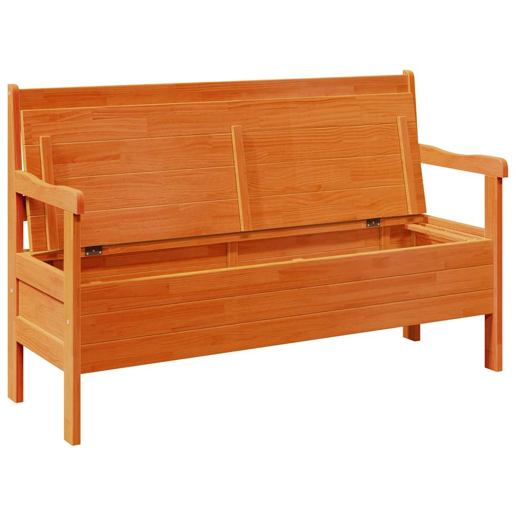 Gartenbank Braun 119 x 76 x 44cm Massivholz Kiefer