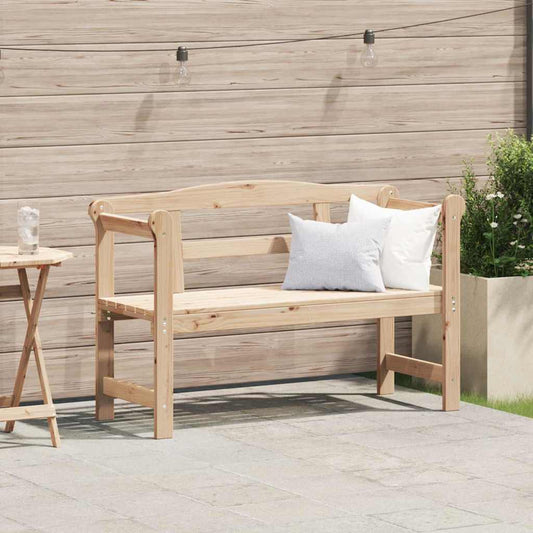Gartenbank Braun 119 x 76 x 44cm Massivholz Kiefer