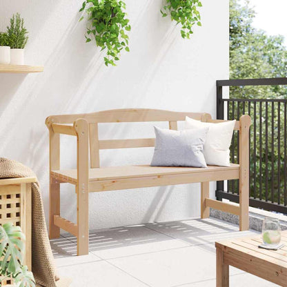 Gartenbank Braun 119 x 76 x 44cm Massivholz Kiefer