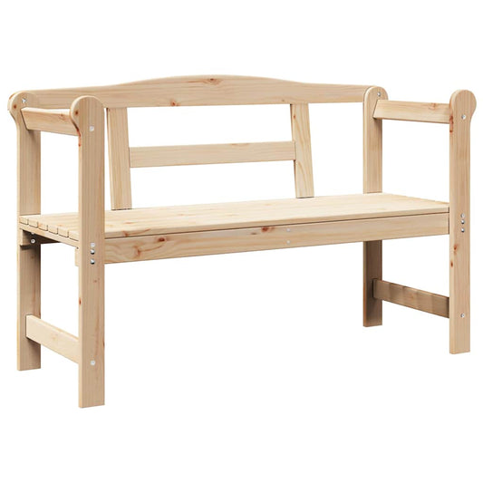 Gartenbank Braun 119 x 76 x 44cm Massivholz Kiefer