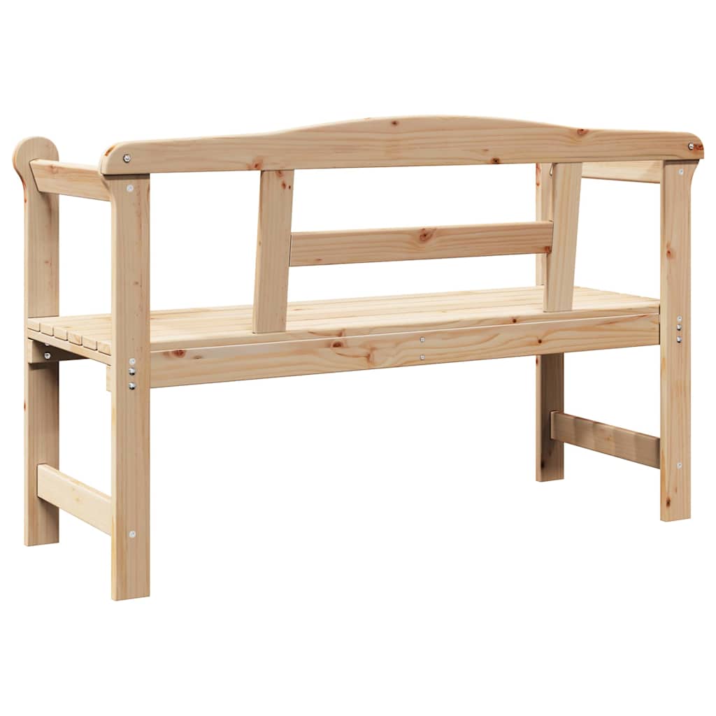 Gartenbank Braun 119 x 76 x 44cm Massivholz Kiefer