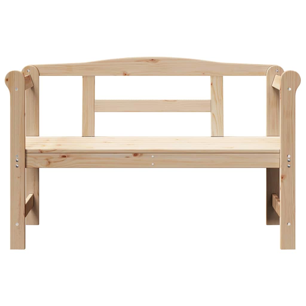 Gartenbank Braun 119 x 76 x 44cm Massivholz Kiefer