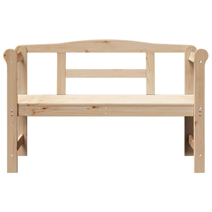 Gartenbank Braun 119 x 76 x 44cm Massivholz Kiefer