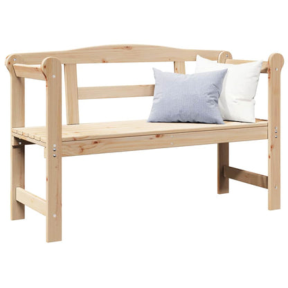 Gartenbank Braun 119 x 76 x 44cm Massivholz Kiefer