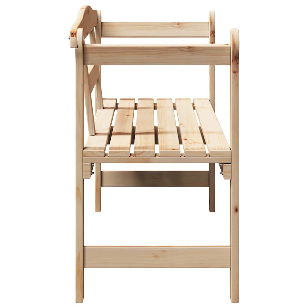 Gartenbank Braun 119 x 76 x 44cm Massivholz Kiefer