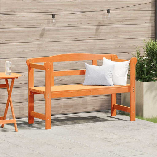 Gartenbank Braun 119 x 76 x 44cm Massivholz Kiefer