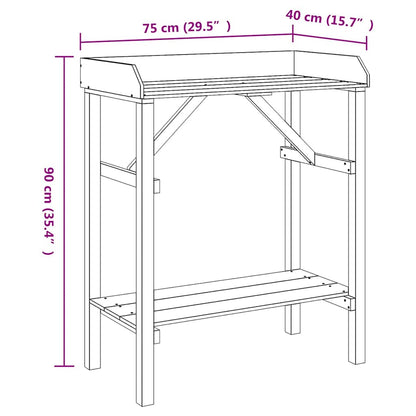 Pflanzenständer Braun 75 x 40 x 90 cm Solides Kiefernholz