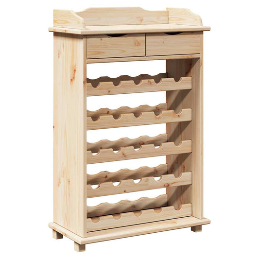 Weinregal 90 x 60 x 30 cm Massivholz Kiefer
