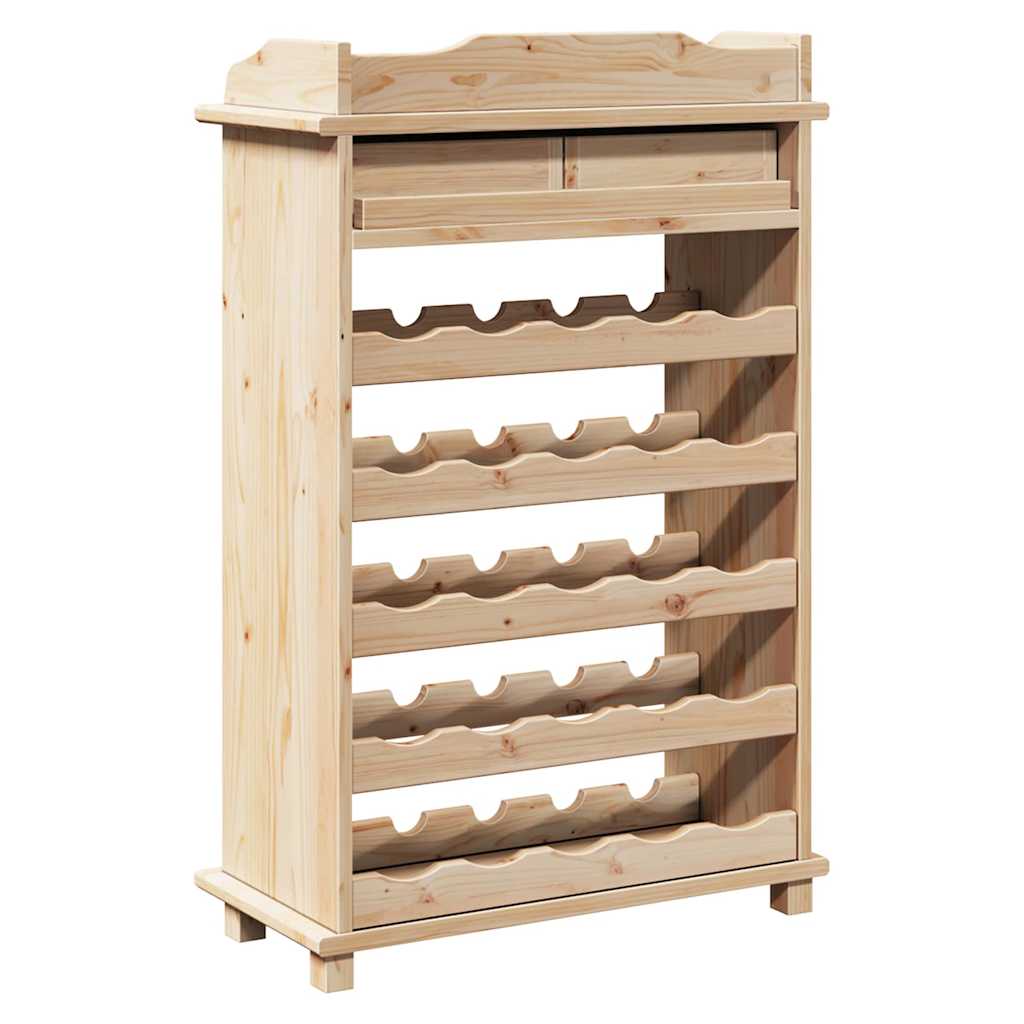 Weinregal 90 x 60 x 30 cm Massivholz Kiefer