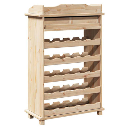 Weinregal 90 x 60 x 30 cm Massivholz Kiefer