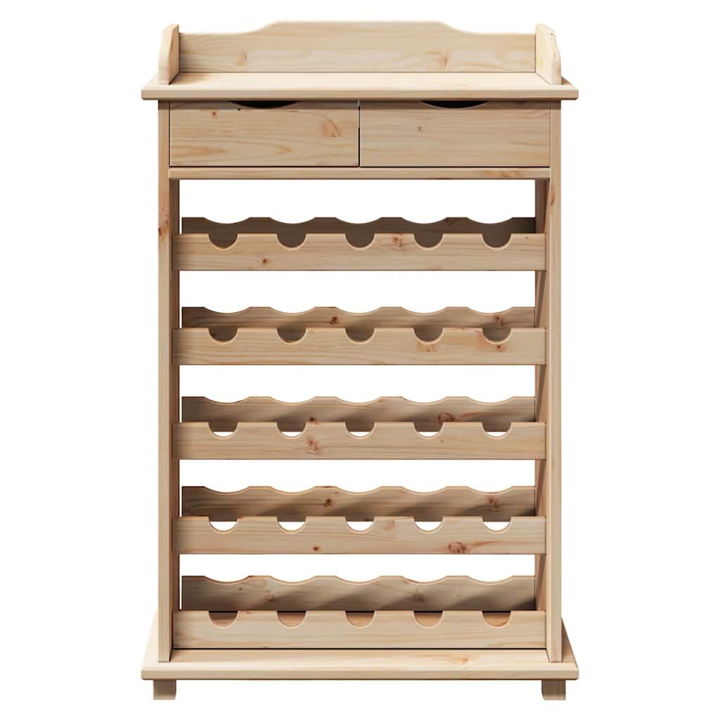 Weinregal 90 x 60 x 30 cm Massivholz Kiefer