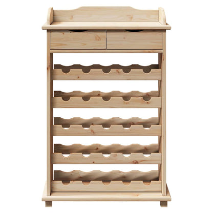 Weinregal 90 x 60 x 30 cm Massivholz Kiefer