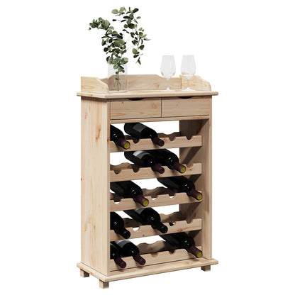 Weinregal 90 x 60 x 30 cm Massivholz Kiefer