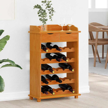 Weinregal Braun 90 x 60 x 30 cm Massives Kiefernholz