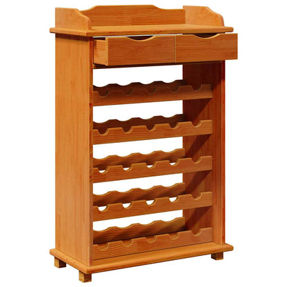 Weinregal Braun 90 x 60 x 30 cm Massives Kiefernholz