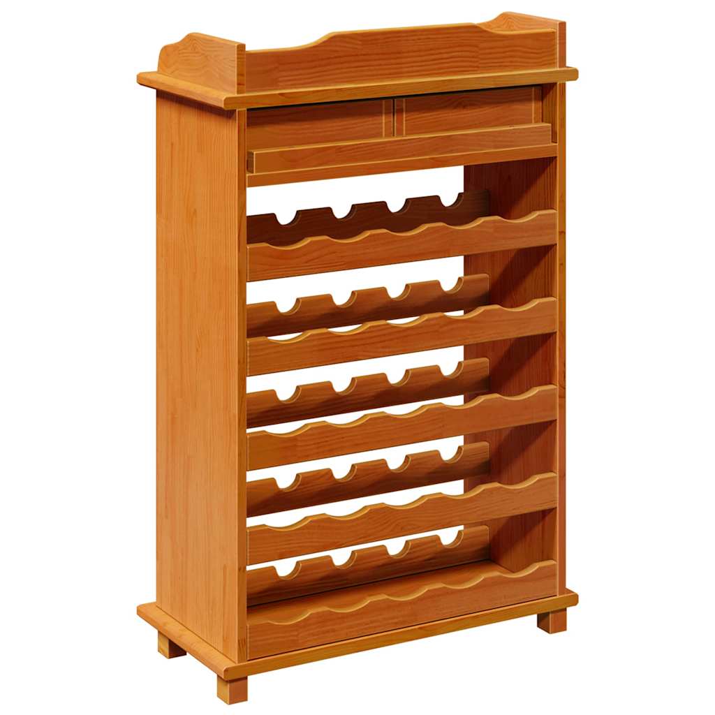 Weinregal Braun 90 x 60 x 30 cm Massives Kiefernholz