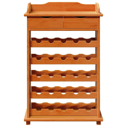 Weinregal Braun 90 x 60 x 30 cm Massives Kiefernholz