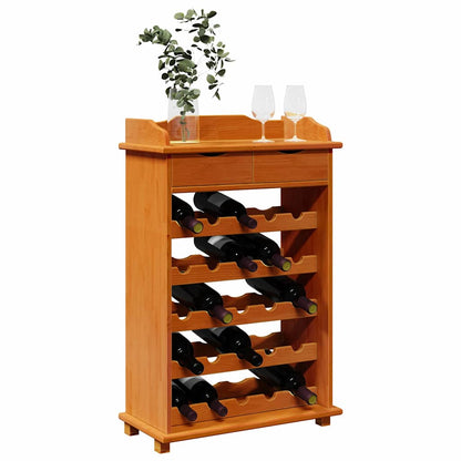 Weinregal Braun 90 x 60 x 30 cm Massives Kiefernholz