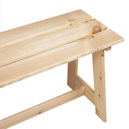 Gartenbank Braun 119 x 35 x 47 cm Massivholz Kiefer