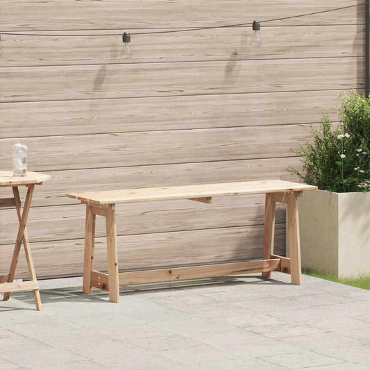 Gartenbank Braun 119 x 35 x 47 cm Massivholz Kiefer