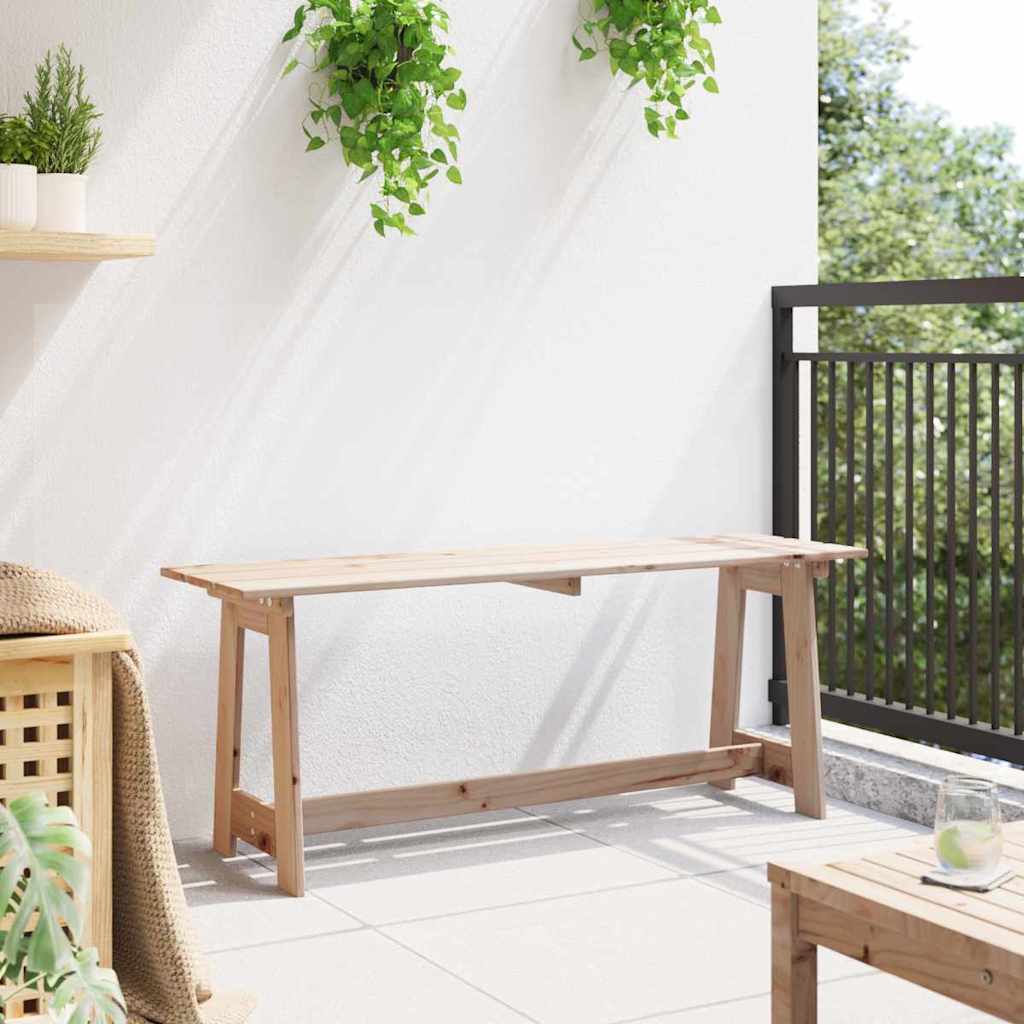 Gartenbank Braun 119 x 35 x 47 cm Massivholz Kiefer