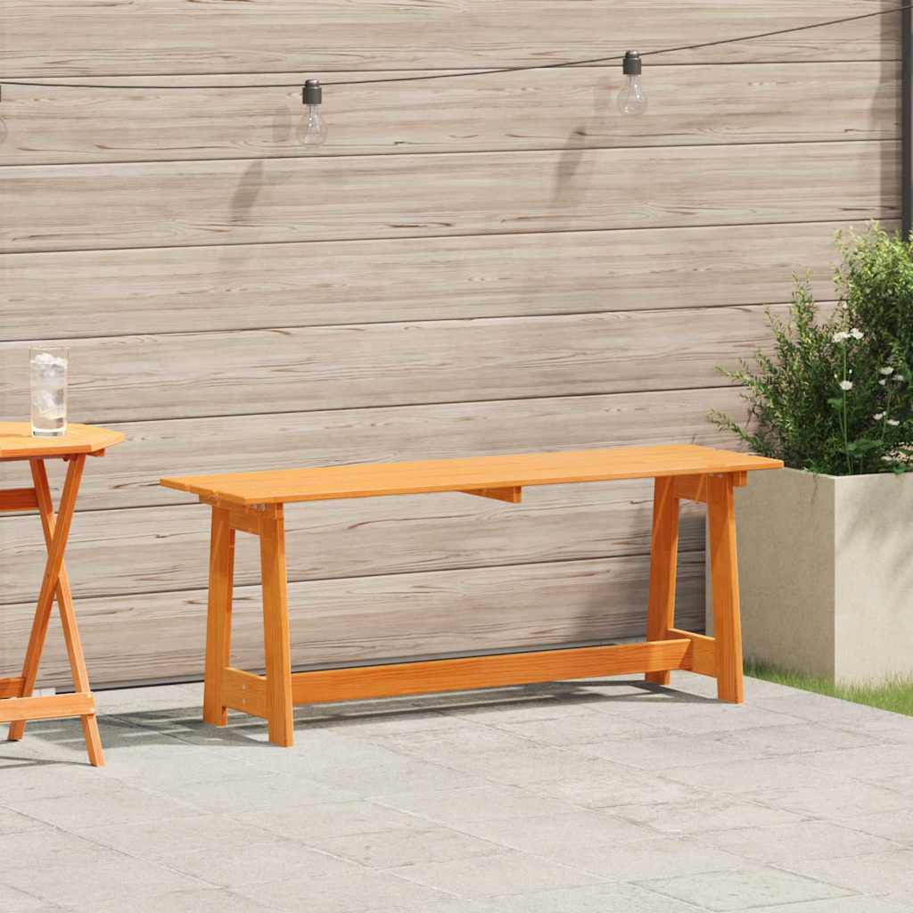Gartenbank Braun 119 x 35 x 47 cm Massivholz Kiefer