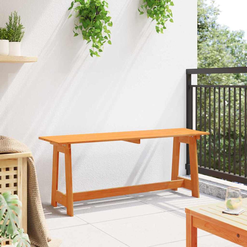 Gartenbank Braun 119 x 35 x 47 cm Massivholz Kiefer