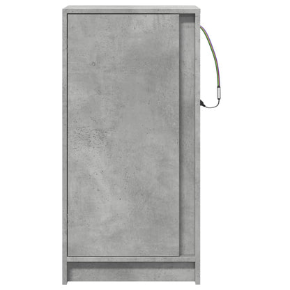 LED-Sideboard Betongrau 42,5x34x85 cm Holzwerkstoff