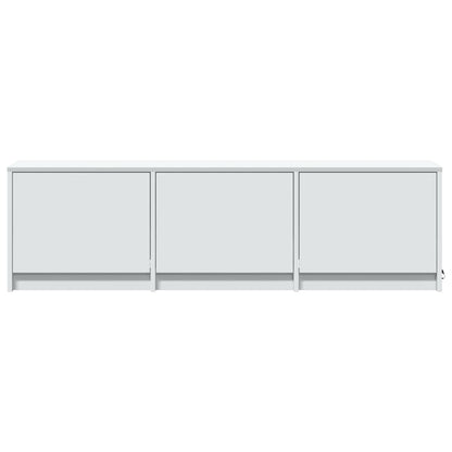 TV-Schrank mit LED-Beleuchtung Weiß 140x34x40 cm Holzwerkstoff