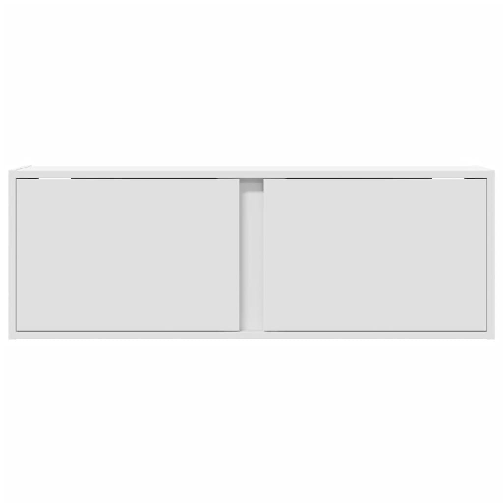 TV-Wandschrank mit LED-Beleuchtung Weiß 100x31x35 cm