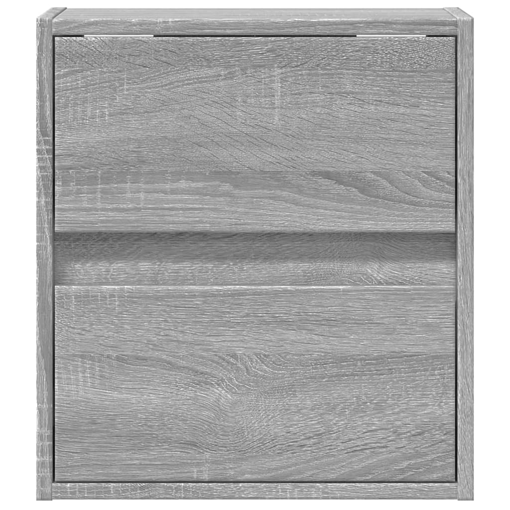 TV-Wandschrank mit LED-Beleuchtung Grau Sonoma 41x31x45 cm