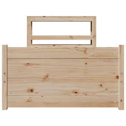 Bettgestell mit Kopfteil ohne Matratze 75x190 cm