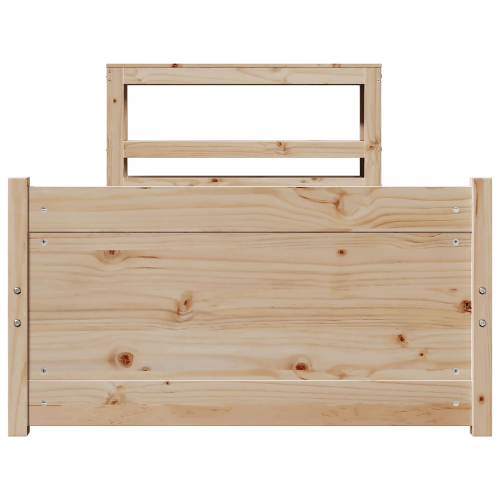 Bettgestell mit Kopfteil ohne Matratze 90x200 cm