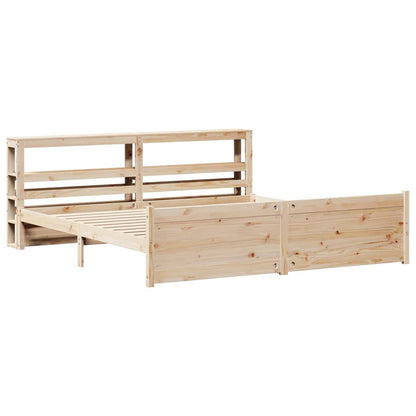 Bettgestell mit Kopfteil ohne Matratze 200x200 cm