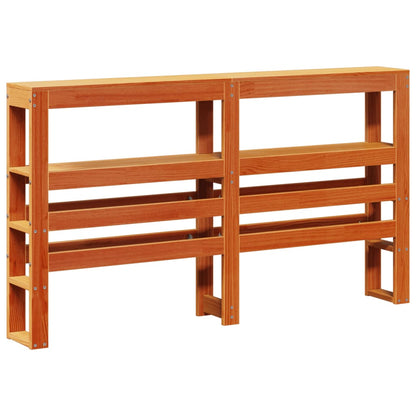 Massivholzbett mit Kopfteil Wachsbraun 120x200 cm Kiefer