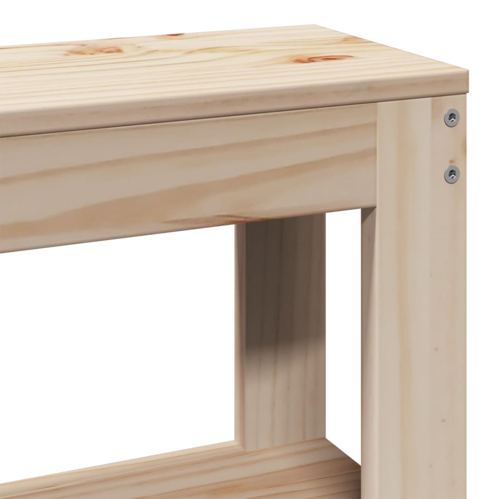 Massivholzbett mit Kopfteil 140x190 cm Kiefer