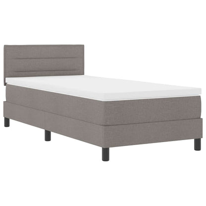 Boxspringbett mit Matratze Taupe 100 x 200 cm Stoff