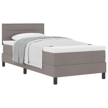 Boxspringbett mit Matratze Taupe 100 x 200 cm Stoff