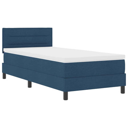 Boxspringbett mit Matratze mit Matratze Blau 100 x 200 cm Stoff