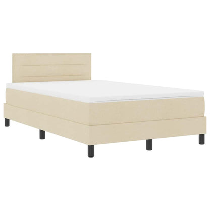 Boxspringbett mit Matratze Creme 120 x 190 cm Stoff