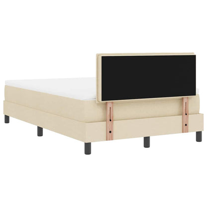 Boxspringbett mit Matratze Creme 120 x 190 cm Stoff