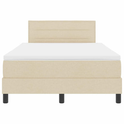 Boxspringbett mit Matratze Creme 120 x 190 cm Stoff