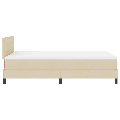Boxspringbett mit Matratze Creme 120 x 190 cm Stoff